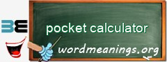 WordMeaning blackboard for pocket calculator